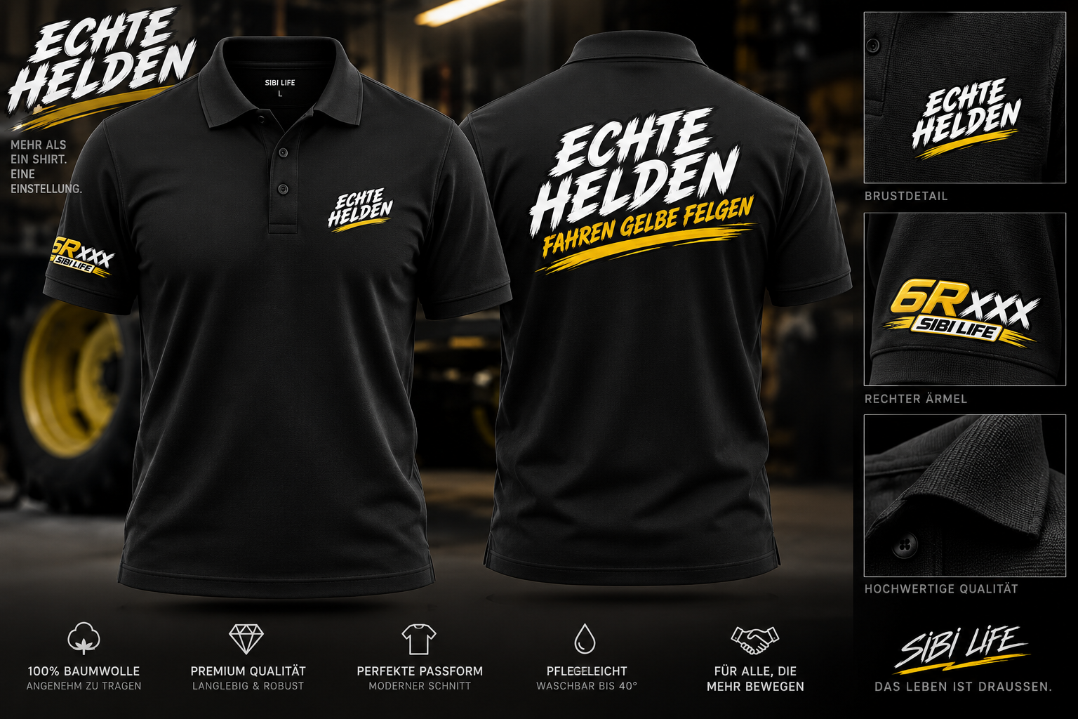ECHTE HELDEN – Poloshirt